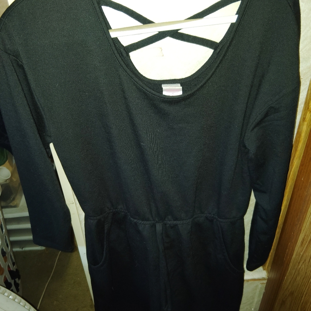 Time and Tru black long sleeve romper